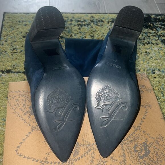 New Free People Dakota Studded western blue boots 38 - Picture 9 of 11